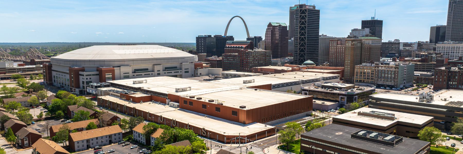 The newly expanded America's Center Convention Complex is located in the heart of downtown St Louis.