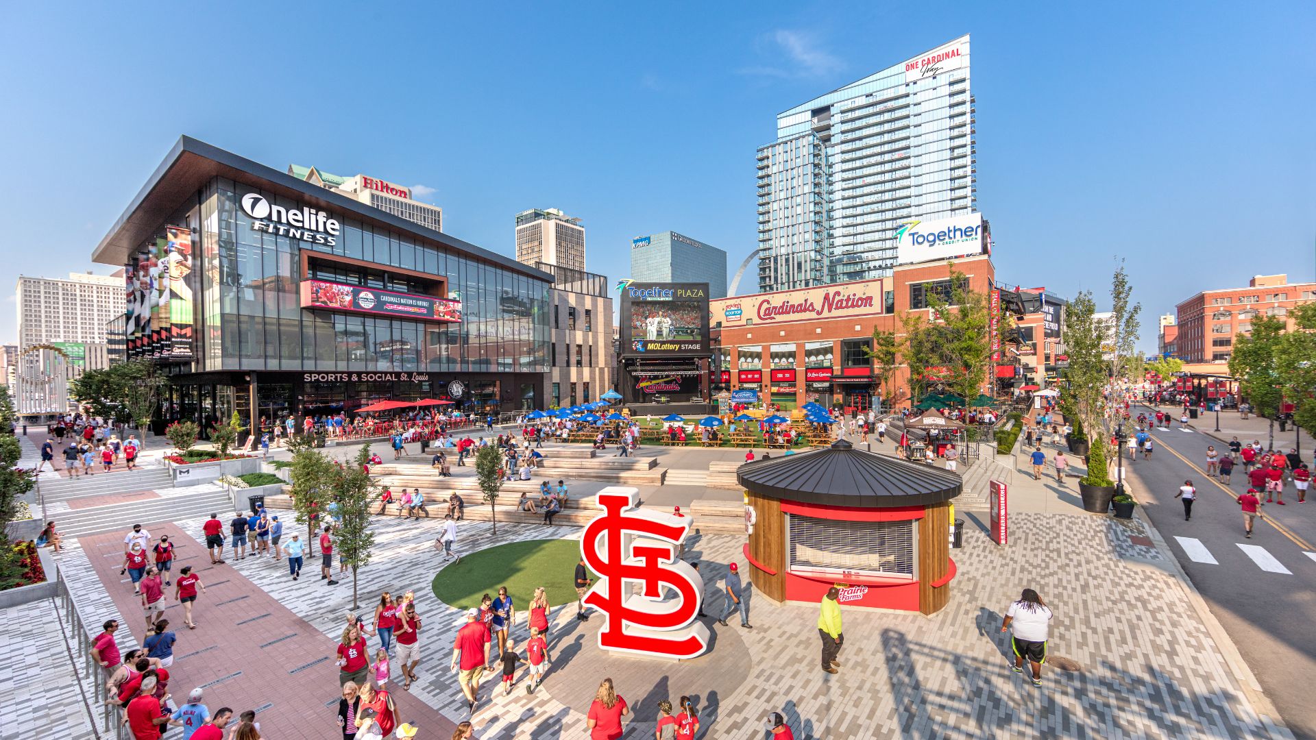 Ballpark Village is the perfect place to go before and after a Cardinals baseball game.