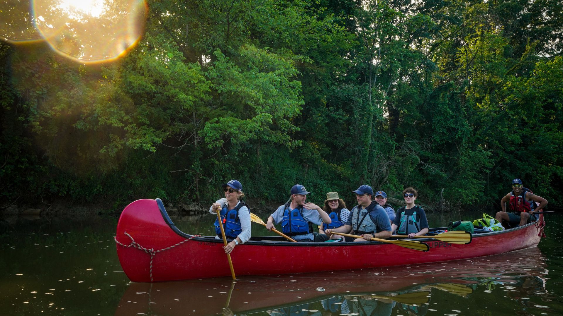 Big Muddy Adventures hosts Full Moon Floats on the Missouri River in St. Louis.