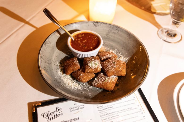 Charlie Gitto's on The Hill serves classic toasted ravioli.