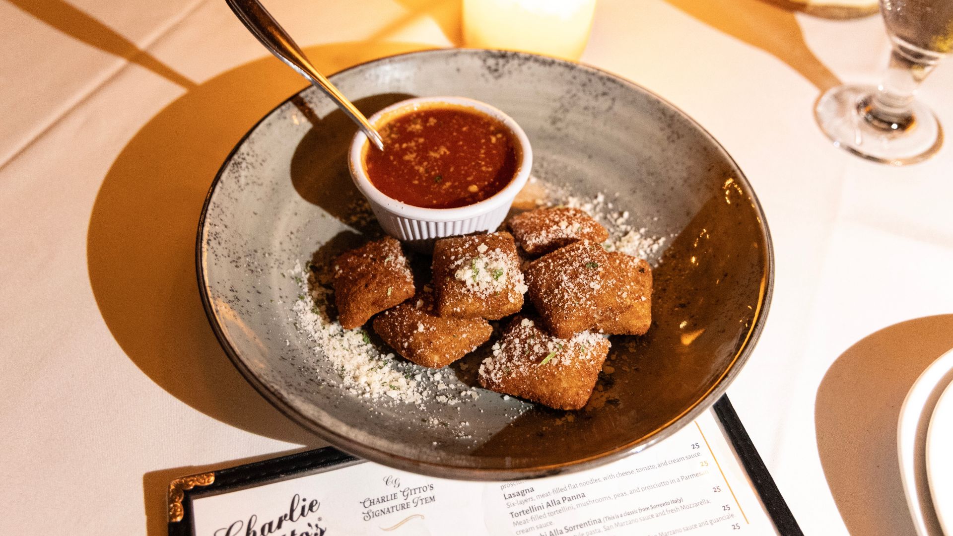 Charlie Gitto's on The Hill serves classic toasted ravioli.