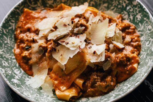 Edera specializes in simple yet refined Italian cuisine like this pasta dish.
