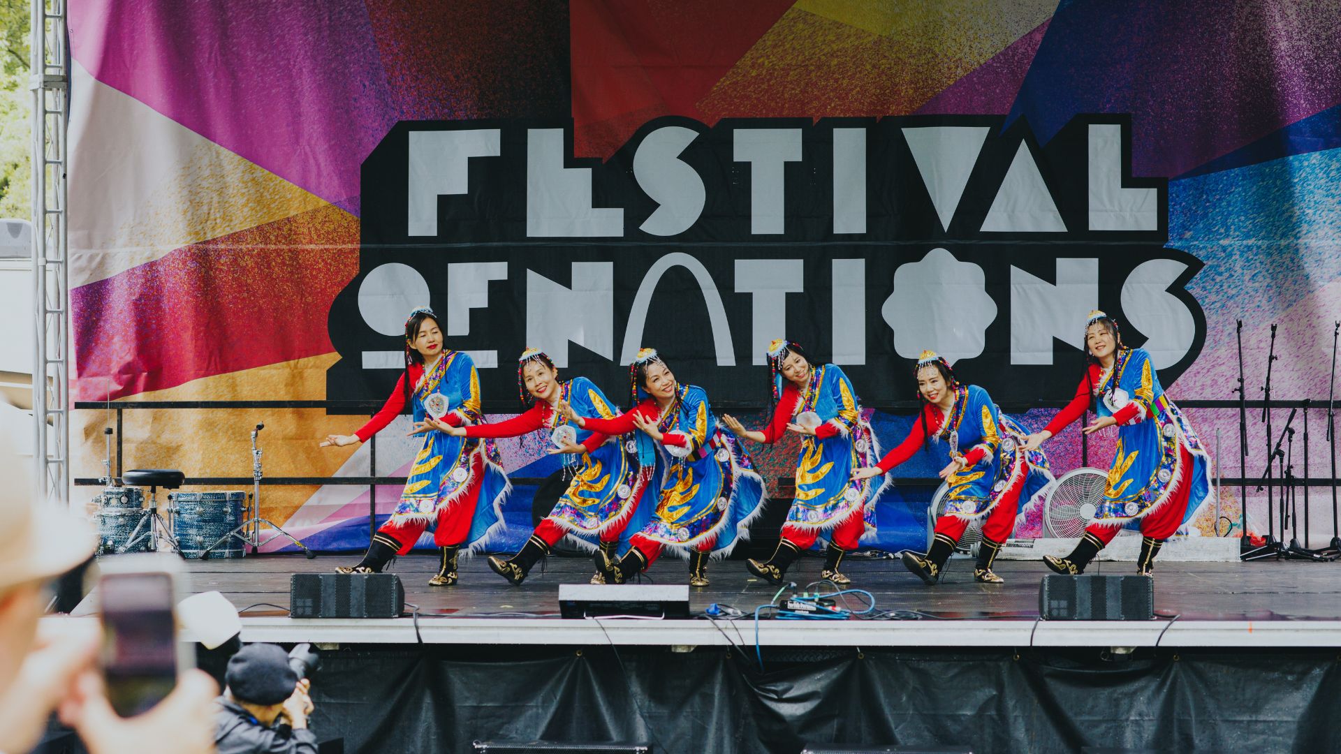 A cultural dance troop performs during Festival of Nations in St. Louis.