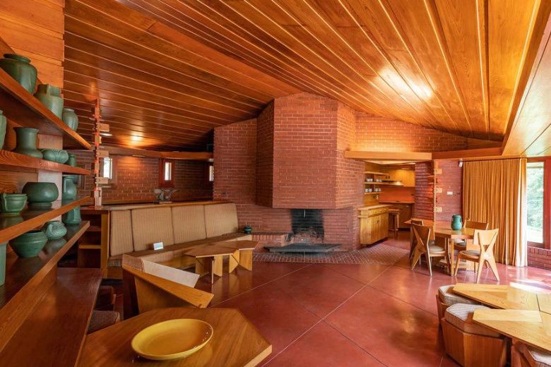 At the Frank Lloyd Wright House in Ebsworth Park, you can experience one of Frank Lloyd Wright's unique designs firsthand.