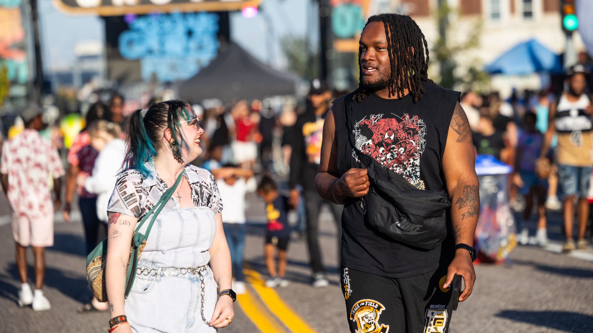 The LGBTQIA+ community attends Grovefest in St. Louis.