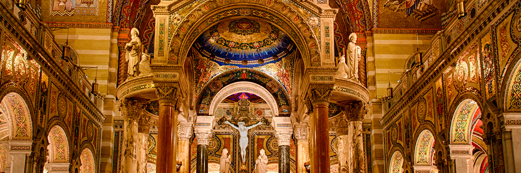 The Cathedral Basilica St. Louis houses one of the largest collections of mosaic art in the world.