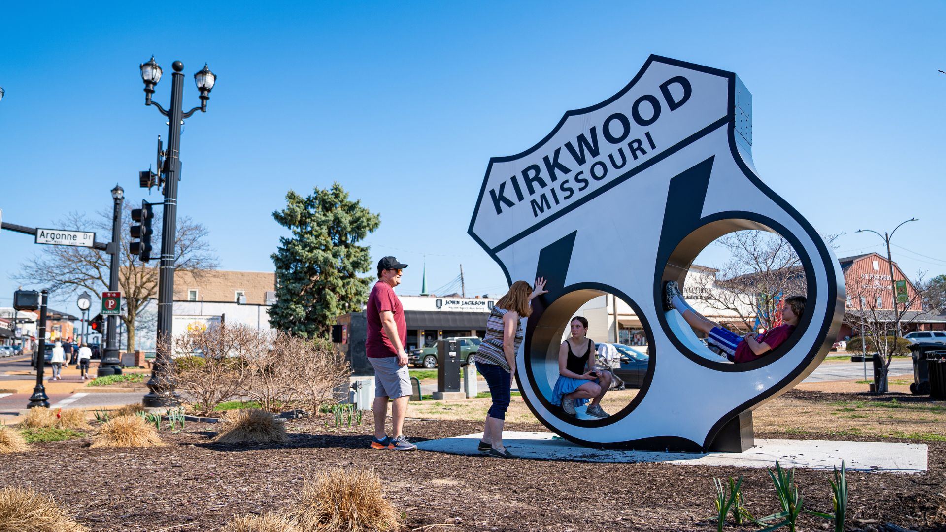 For the 100th anniversary of Route 66, Kirkwood added an interactive sign to its downtown.