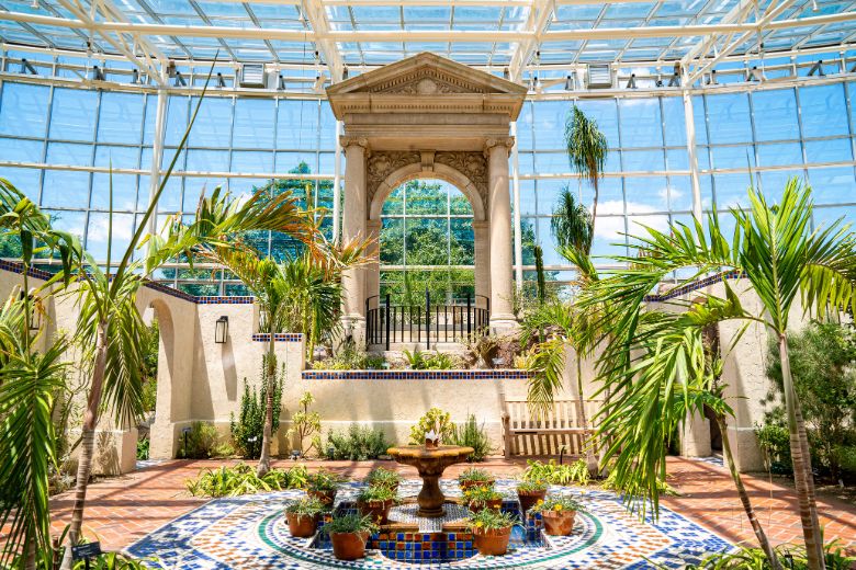 The new arid house at the Missouri Botanical Garden is full of colorful cacti.