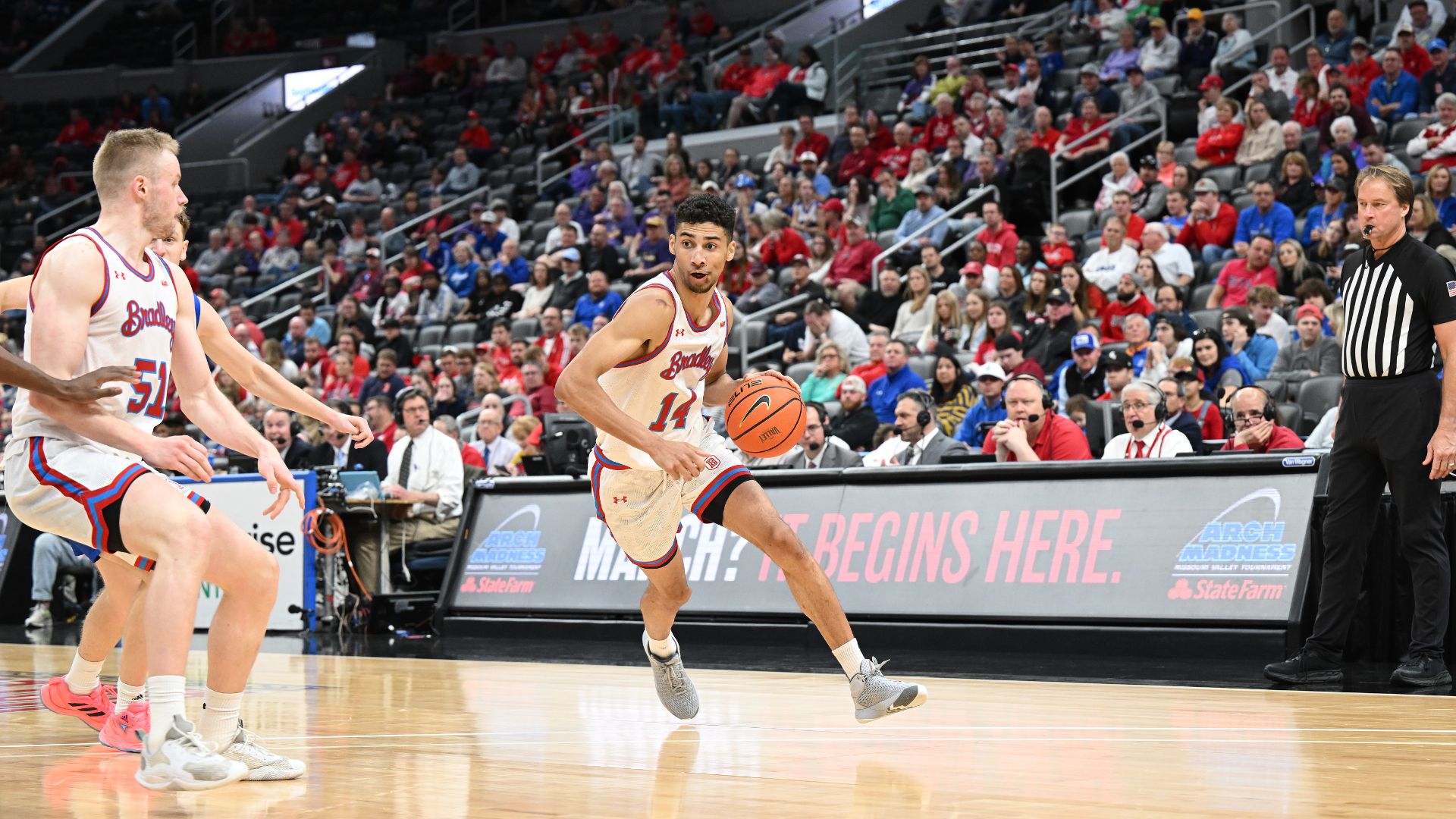 Enterprise Center hosts the Missouri Valley Conference, lovingly known as Arch Madness.