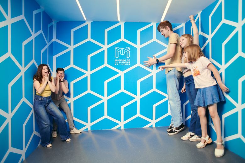 In the Ames Room at the Museum of Illusions St. Louis, you can grow and shrink.