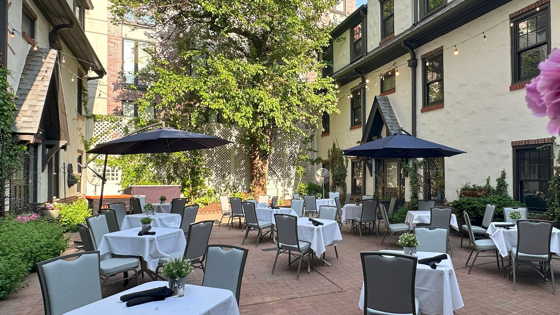 With a picturesque patio, Seven Gables Inn is a storybook setting for a weekend girls trip to St Louis.