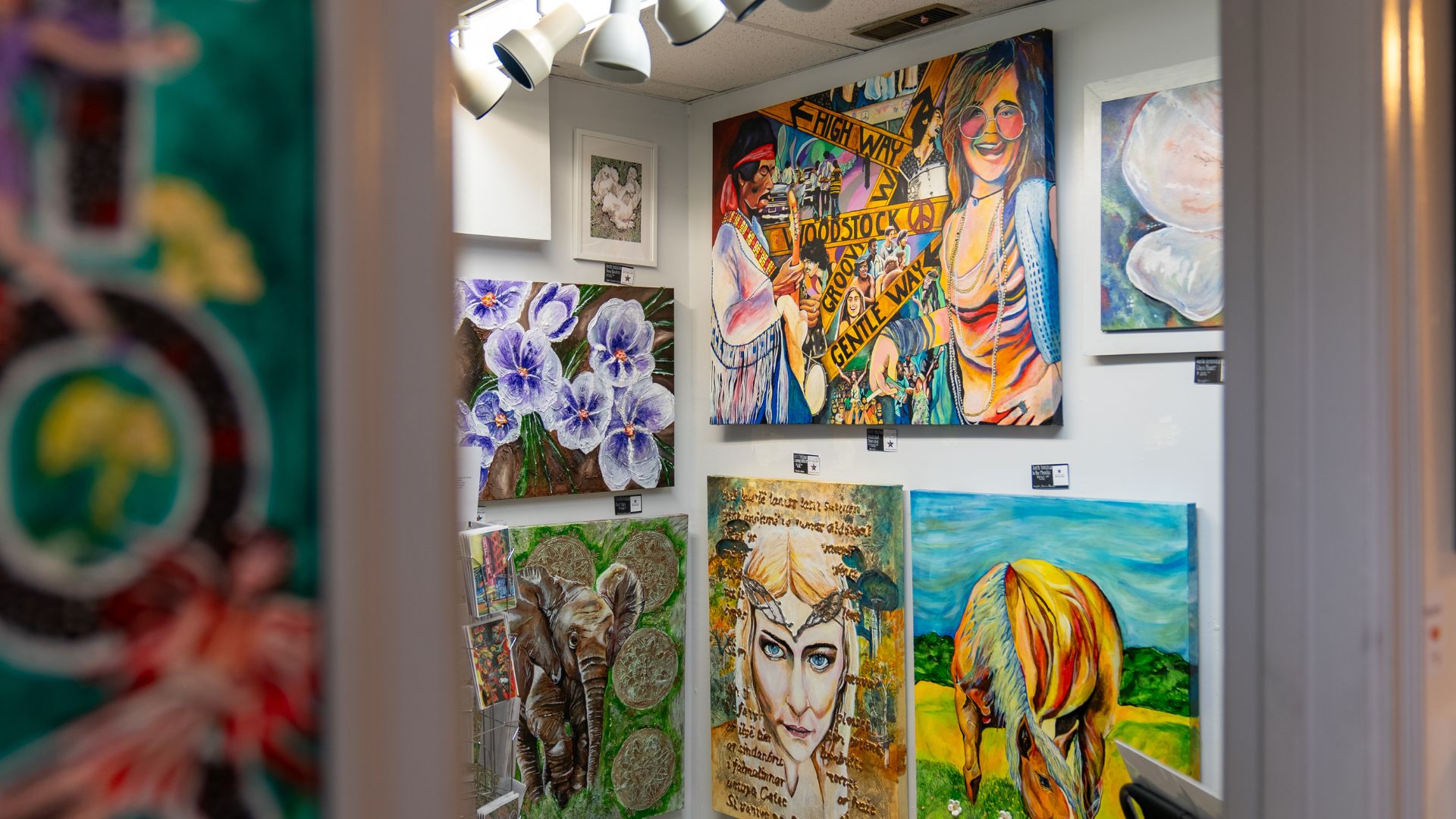 Soulard Art Gallery features colorful paintings from resident artists.