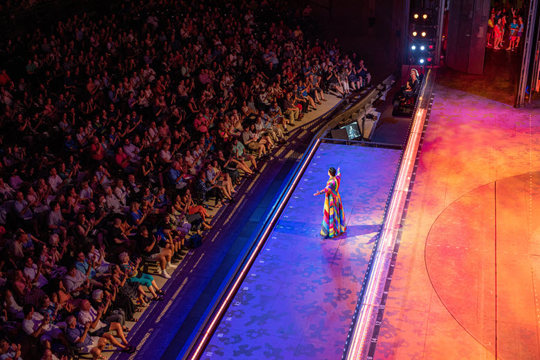 A musical dazzles audience members at The Muny.