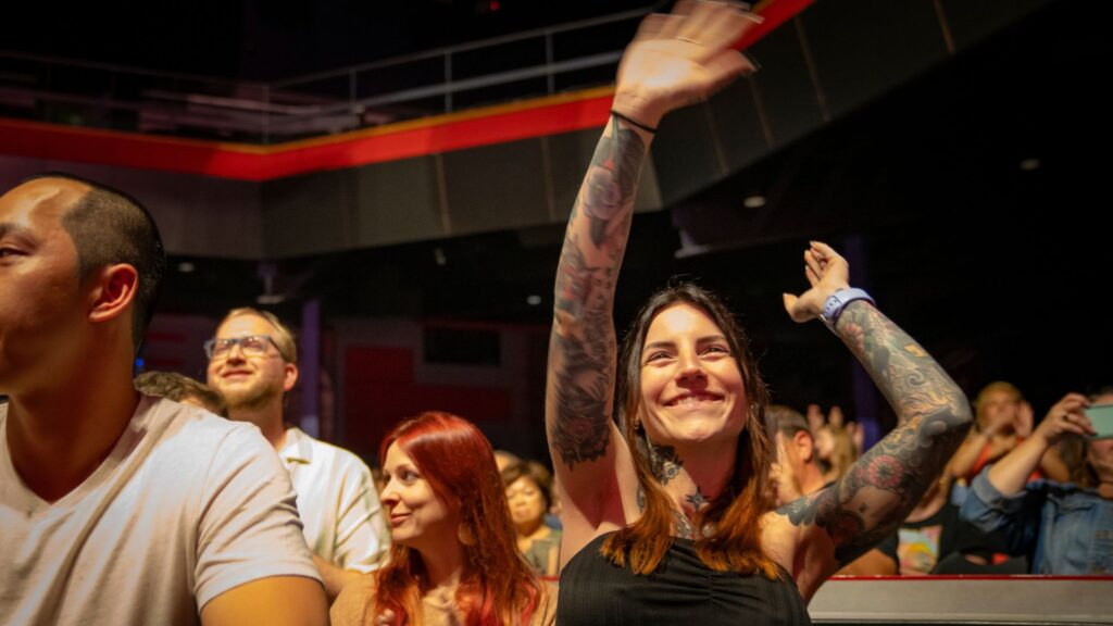 A diverse crowd enjoys live music at The Pageant in the Delmar Loop.