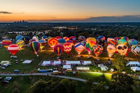 The Great Forest Park Balloon Glow and Race in Forest Park.